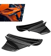 MOXRUQ Motorcycle Fairing Wing, ABS Motorcycle Spoiler, Self-Adhesive Carbon Fiber Aerodynamic Wi...