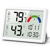 DOOMAY Hygrometer, Indoor Temperature Humidity Monitor for Nursery
