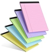 AILZFEI 5pcs Colored Note Pads 5x8 College Ruled Small Legal Pads Paper Notepads 5 Pack Study Bac...