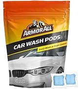 Armor All Car Wash Pods, Pre-Measured, Dissolvable, Super-Concentrated Formula, 18 Count