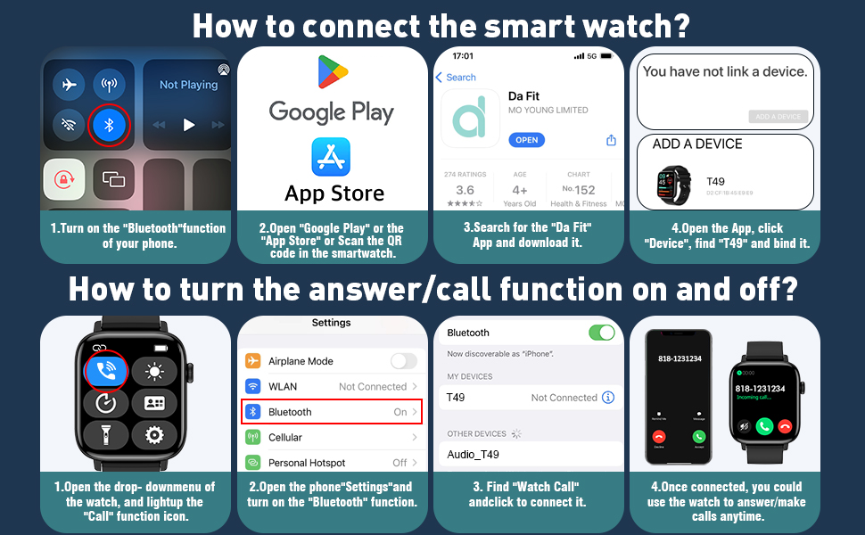Waterproof Watch Pedometer Heart Rate Sleep Monitor