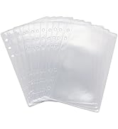 12 Pack A6 Size Clear Sheet Protectors 3.4 x 6.3 Inch Plastic Sleeves Page Protectors Top Loading...
