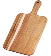 ZeQi Acacia Wood Cutting Board with Handle 16''X9'' / Charcuterie Board/Serving Board/Cheese, Bre...