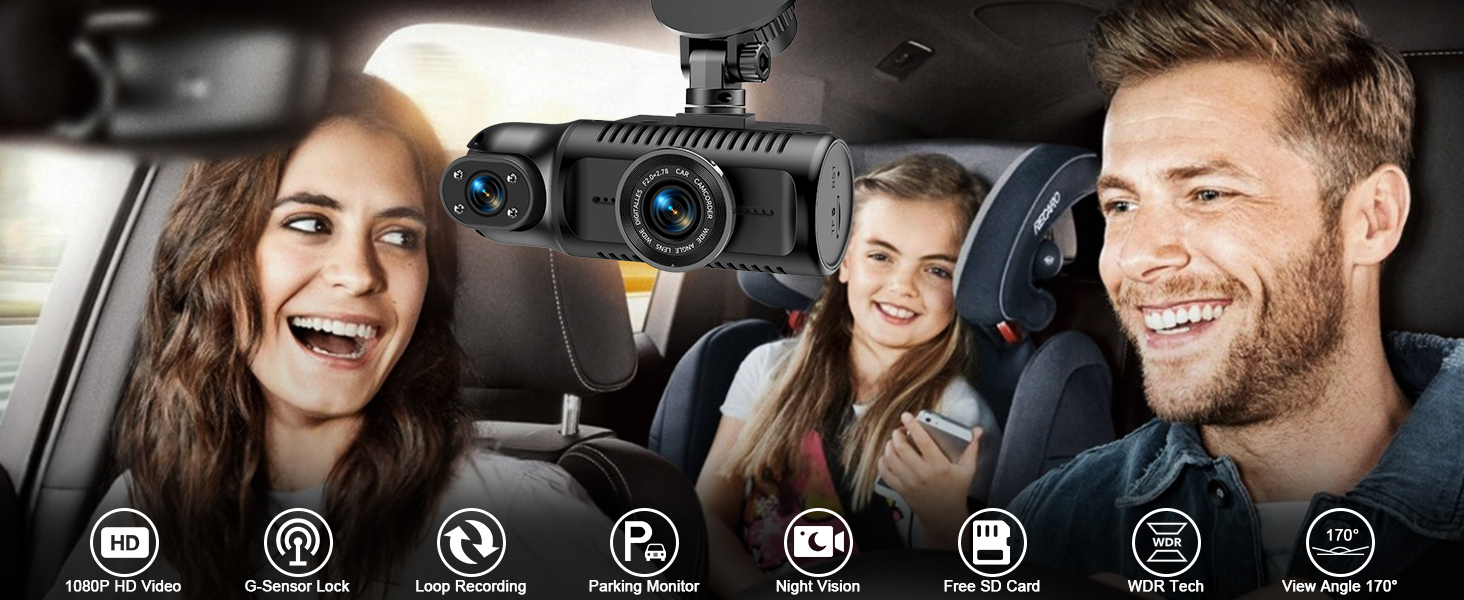 dash cam front and inside