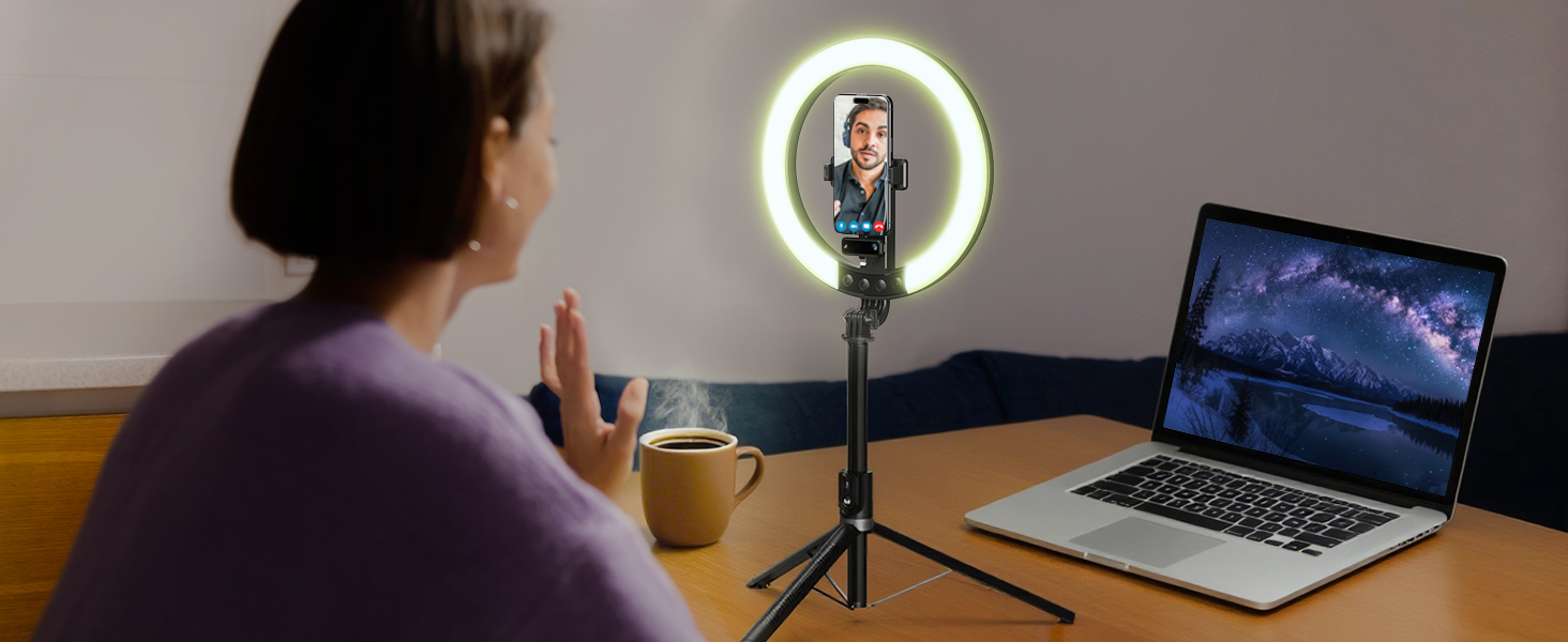 light for video recording ring light with stand for TikTok/Makeup/Live Streaming