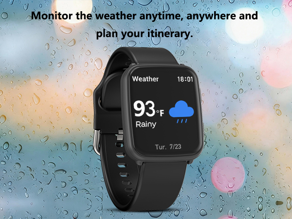 fitness tracker with weather
