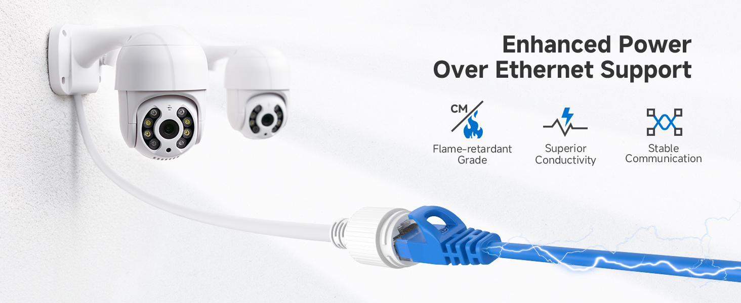Cat 6 ethernet cable with 24 AWG copper wire for high-speed connectivity