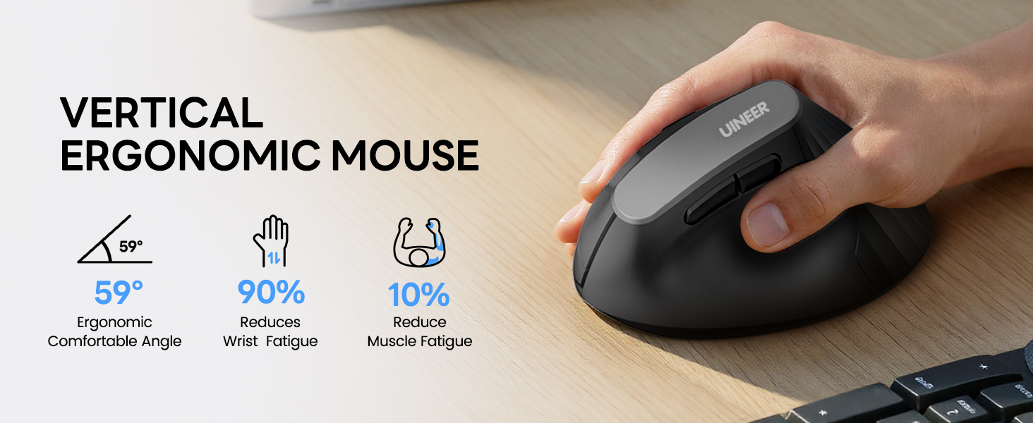 vertical ergonomic wireless mouse