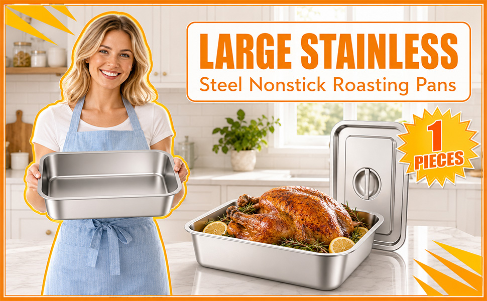 4 Inch Extra Deep Lasagna Baking Pan with Lid