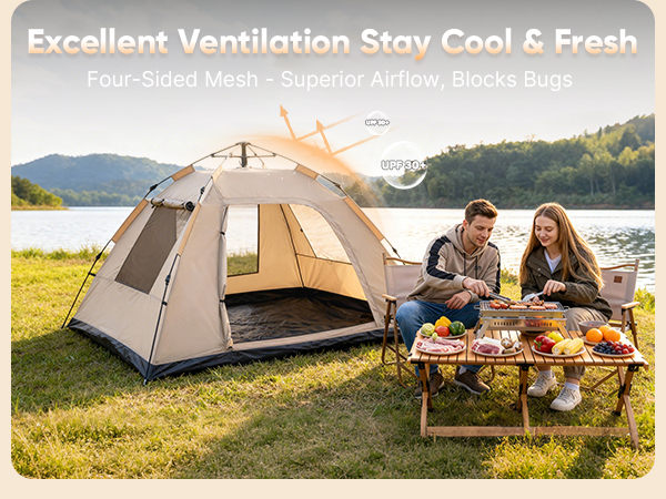 3- instant camping tent