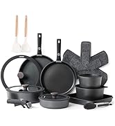 SENSARTE 24 Piece Pots and Pans Set, Nonstick Detachable Handle Cookware, Induction Kitchen Cookw...