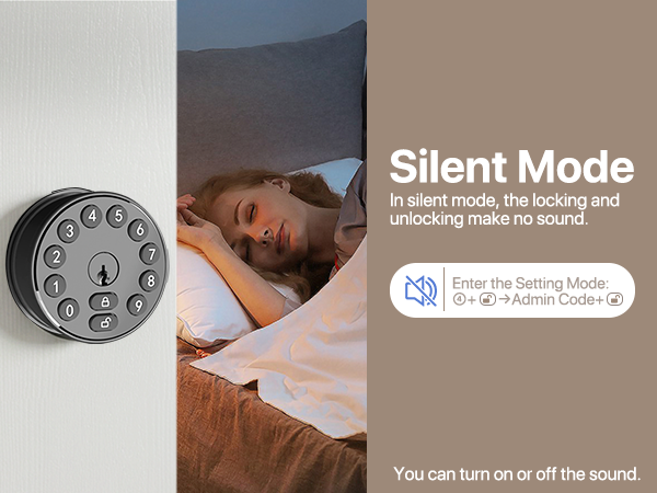 In silent mode, the locking and unlocking make no sound.