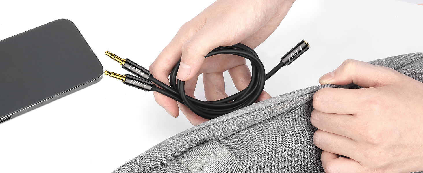3.5mm splitter, aux splitter 1 in 2 out, headphone splitter, audio splitter