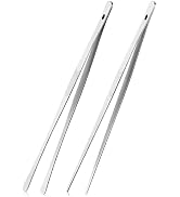 ChefBee Kitchen Cooking Tongs Tweezers - 2PCS 12" Stainless Steel Kitchen Utensils, Metal Fine Tw...