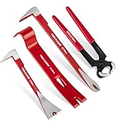 TOOLEAGUE 4 Pieces Pry Bar Set, 12