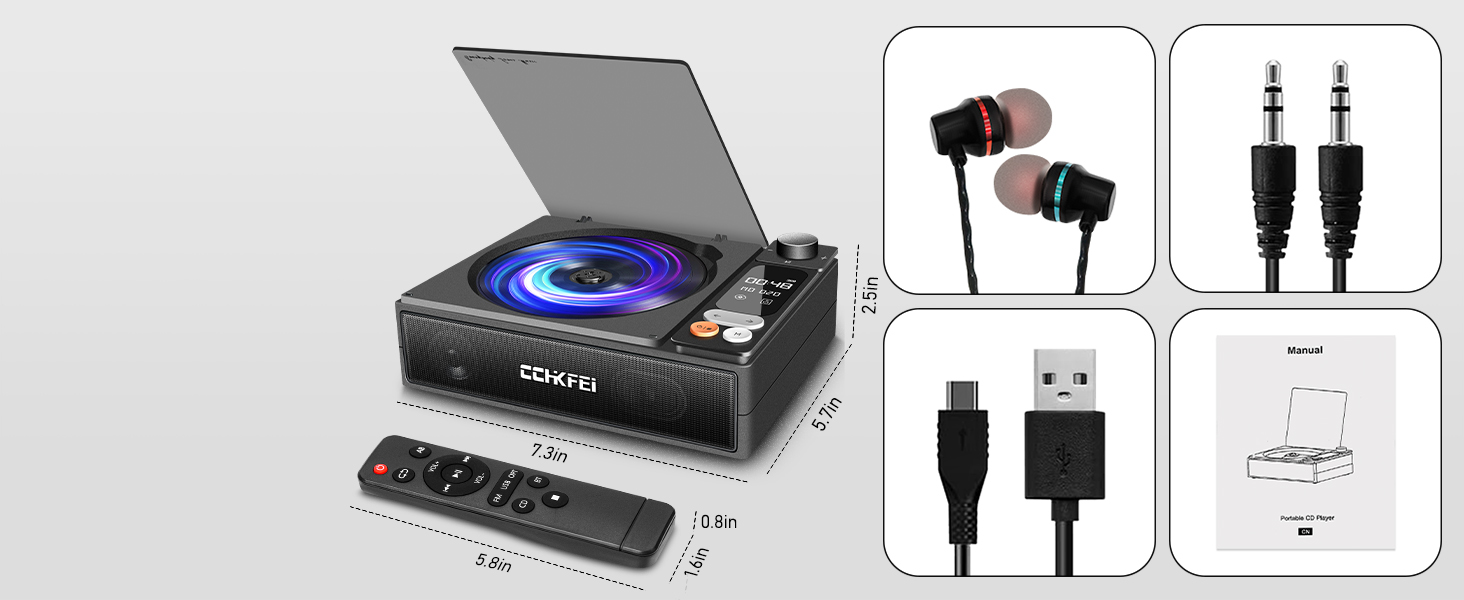 CD Player Portable Bluetooth