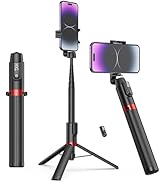 KraftGeek Tripod for iPhone, 51" Phone Tripod Stand for iPhone and Android, Portable Cell Phone S...