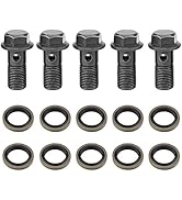 Banjo Bolts Brake Line Fittings Adapter, 5pcs Motorcycle Banjo Bolts &amp; Washers for Brake Caliper ...