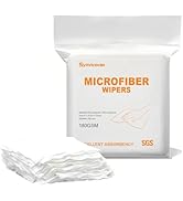 Synvicovan Microfiber Wipes 9"x9"(100 Pcs,Class 100, 180GSM) Superfine Lint Free Cloths Cleaning ...