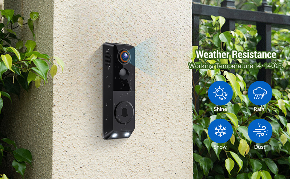 1080P Wireless Smart Doorbell Camera weatherproof doorbell camera