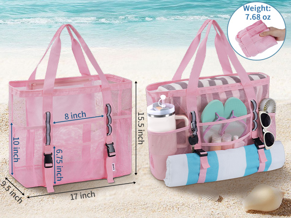 mesh beach bag