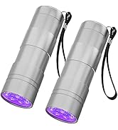 COSOOS Black Light Flashlight, 2 Pack 12LED 395nm UV Handheld Black Light, Mini Torch Light, Dogs...