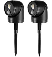 Pwysara Large 2-in-1 LED Motion Sensor Outdoor Spotlight, IP44 Waterproof 450 Lumen Battery Opera...