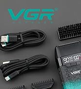 VGR 640S3 Professional 3 in 1 Hair Cutting Kit, 9000RPM Hair Clippers for Men Professional Hair T...