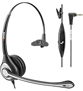 Phone Headset 2.5mm with Microphone Noise Cancelling &amp; Volume Controls, Telephone Headphone Compa...