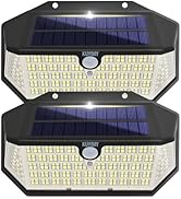 kuyimy Solar Outdoor Lights,266LED with Motion Sensor and 3 lighting Modes,IP65 Waterproof,5 Side...