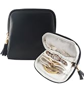 shunmei Mini Travel Jewelry Bag, Small Travel Jewelry Case, Portable Leather Jewelry Pouches for ...