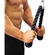 FYYTONE 27 inches Tricep Rope, Tricep Pull Down Rope for Cable Machine, Cable Attachment for Gym ...