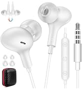 Wired Earbuds Noise Canceling for Chromebook PC School, 3.5mm Headphones Ear Buds Wired with Mic ...