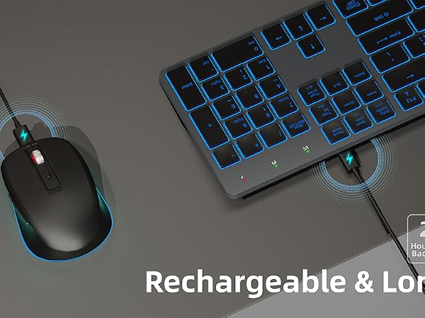 Rechargeable and long-Lasting keyboard and mouse
