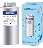 SUREPHON 40/5 Mfd Ac Capacitor 370V or 440V 50/60Hz CBB65B Air Conditioner Capacitors for AC Unit...