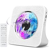 Gueray Portable CD Player with Bluetooth, Desktop CD Music Players for Home Built-in Double HiFi ...