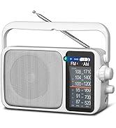 YOWGULF AM FM Radio with Best Reception,Bluetooth Portable AM FM Transistor Radio,Battery Operate...