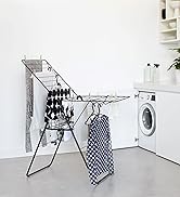 HangOn Drying Rack, 20m - Matt Black - Brabantia laundry rack in laundry room