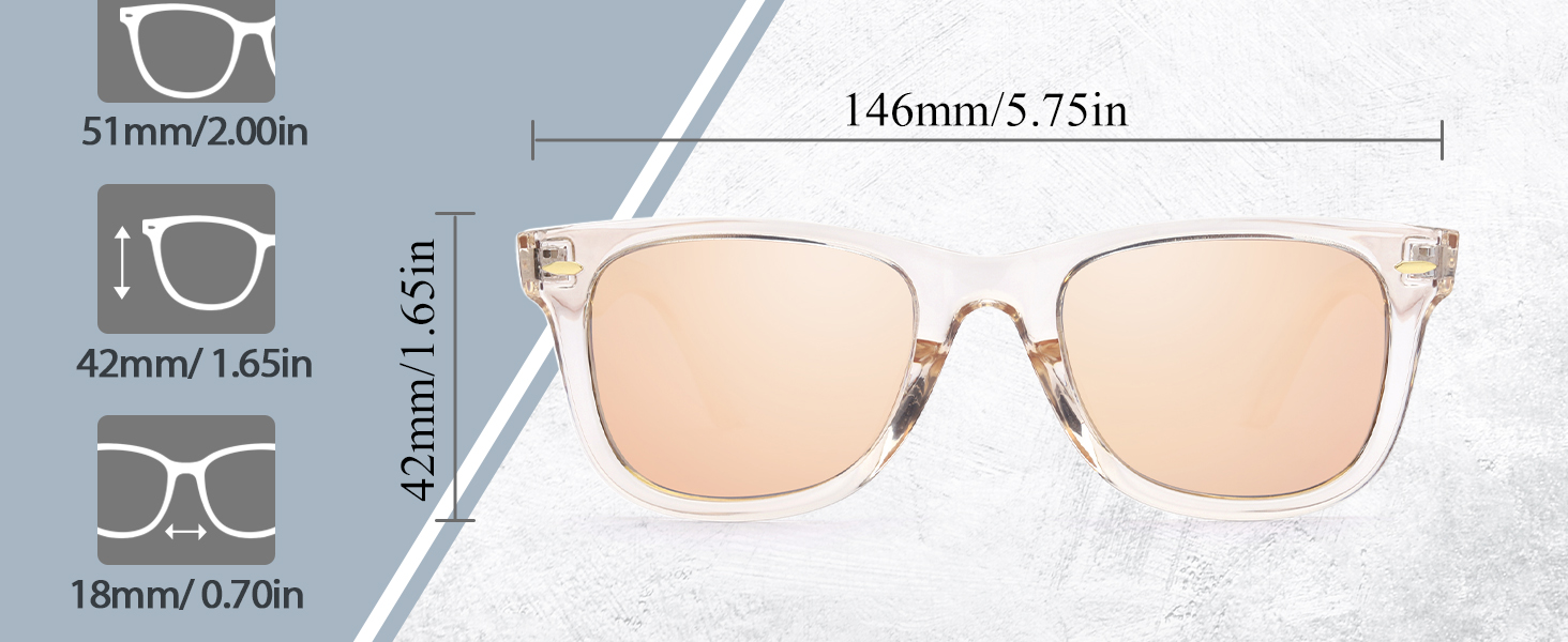 polarized sunglasses for women trendy uv400 protection sun glasses mirrored lens