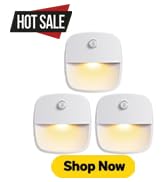 AMIR Upgraded Motion Sensor Light Indoor, Stair Lights Battery Operated, Cordless Stick-On LED Ni...