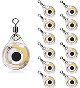 Edearkar LED Underwater Fishing Light Small Fish Eye Mini LED Fishing Light Attractants Lures for...