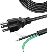 LCMLA 6ft 12 Gauge 3 Prong Heavy Duty Replacement Power Supply Cord Cable 110V 115V 120V Pigtail,...