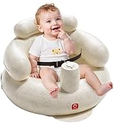 QPAU Inflatable Baby Seat with Built-in Pump, Baby Chair for Sitting Up (3-9 Months), Portable Bl...