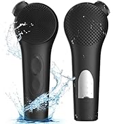 ADINC Silicone Face Scrubber, Waterproof Rechargeable Facial Cleansing Brush, 5 Cleansing Modes w...