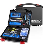 Professional Network Tool Kit, ZOERAX 14 in 1 - RJ45 Crimp Tool, Cat6 Pass Through Connectors and...