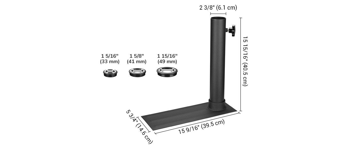 adjustable flagpole base