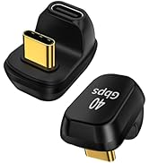 ShineeKee 180 Degree USB C Adapter U Shape 40Gbps Data Transfer USB 4.0/Thunderbolt 4 Type C Male...