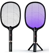 YsChois Electric Fly Swatter Racket, Rechargeable Fly Zapper - 4000 Volt, Exclusive 2-in-1 Bug Za...