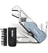 Technical illustrations showing various angles and positions of a black folding mechanism with spring components