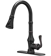 BWE Kitchen Faucet with Pull Out Sprayer 3 Spray Modes Single Handle Singe Lever High Arc Kitchen...